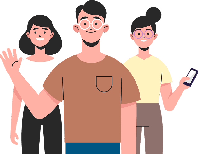 waving people